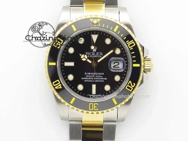 MiroTime 0212 Submariner 116613 LN SS YG Noob Best Edition Black Dial & Bezel On SS YG Bracelet A StreetReady 4018